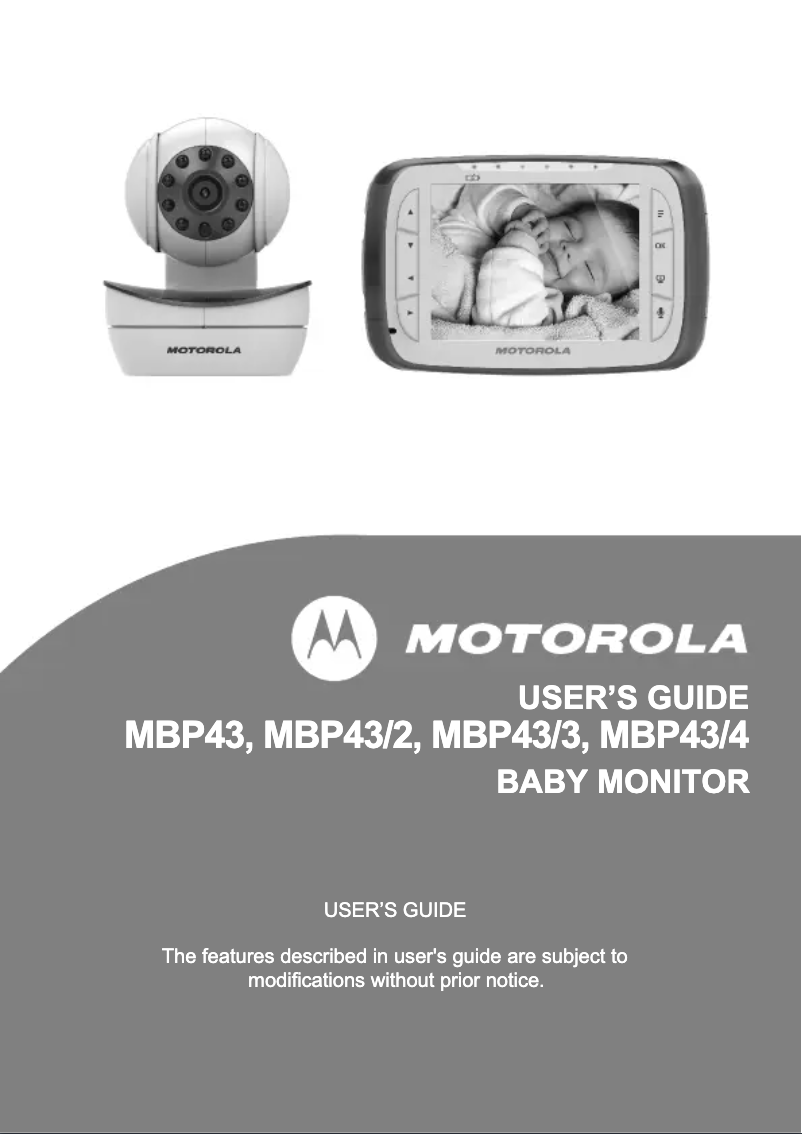 Page n°1 - Manuel utilisateur Motorola MBP43