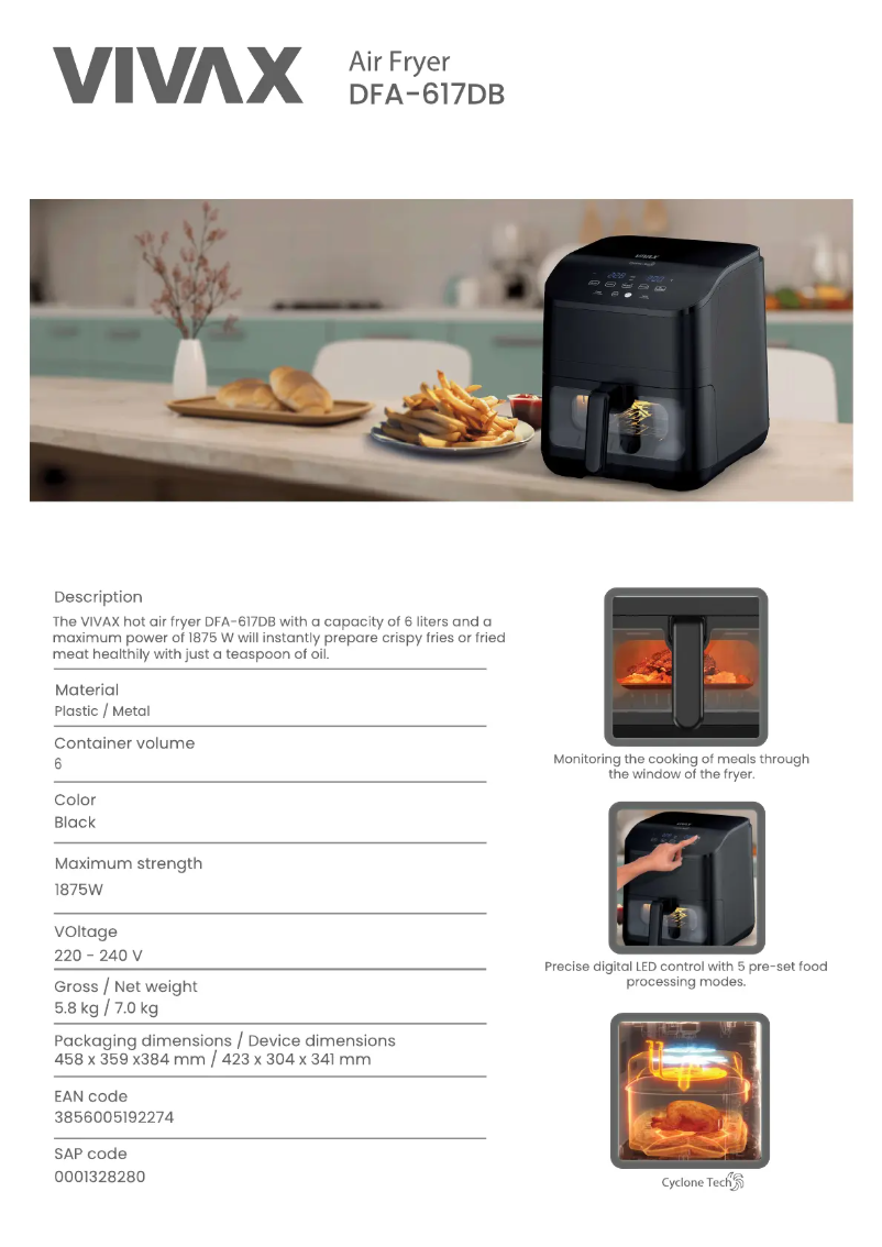 Image de la première page du manuel de l'appareil DFA-617DB