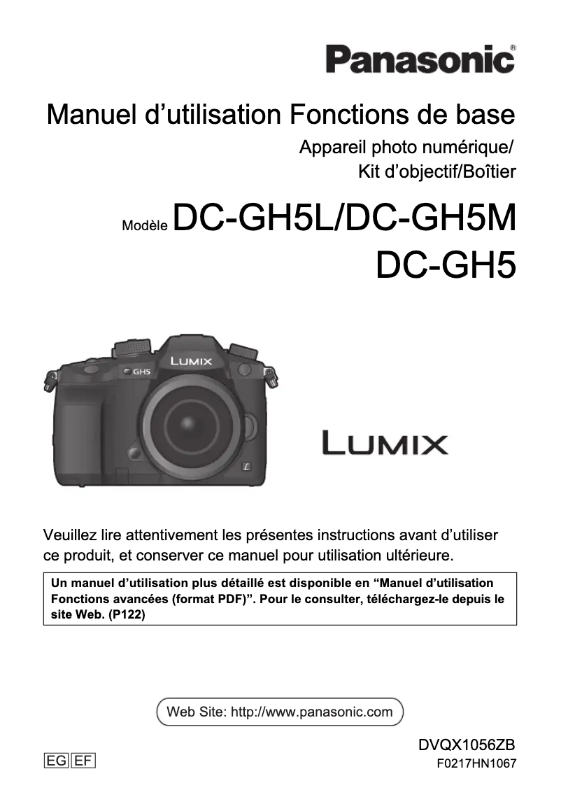 Página 1 del manual Manual de usuario Panasonic Lumix DC-GH5