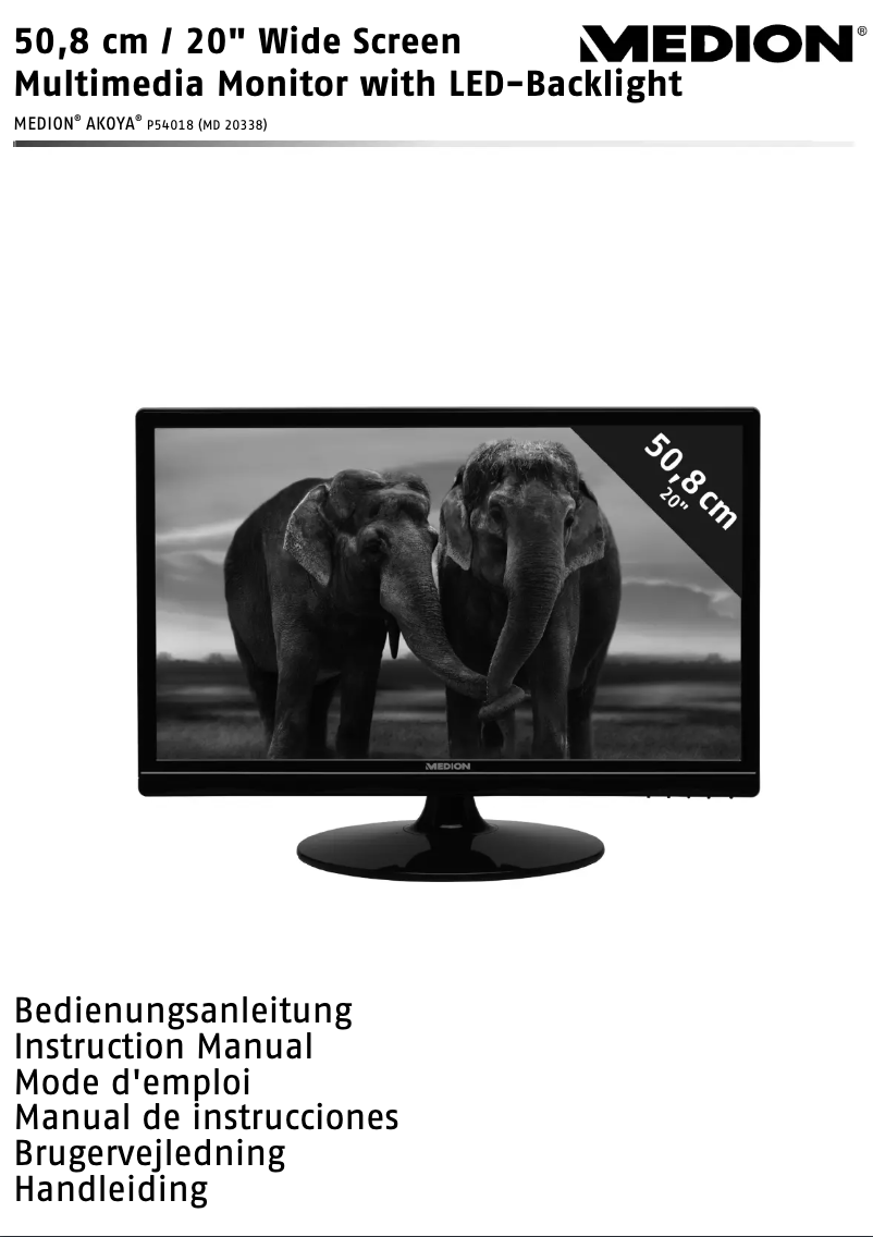 Page n°1 - Manuel utilisateur Medion Akoya P54018 MD20338