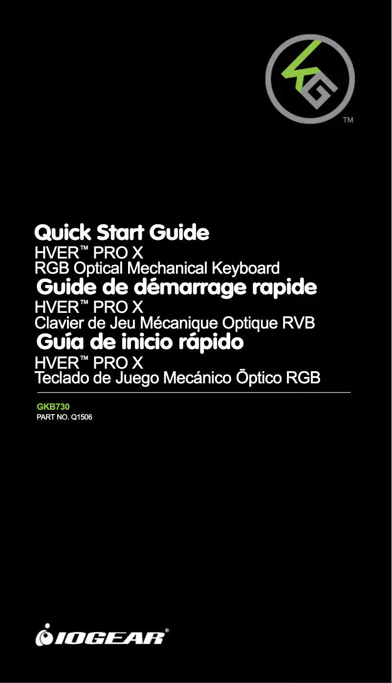 Page n°1 - Manuel utilisateur Kaliber Gaming HVER PRO X