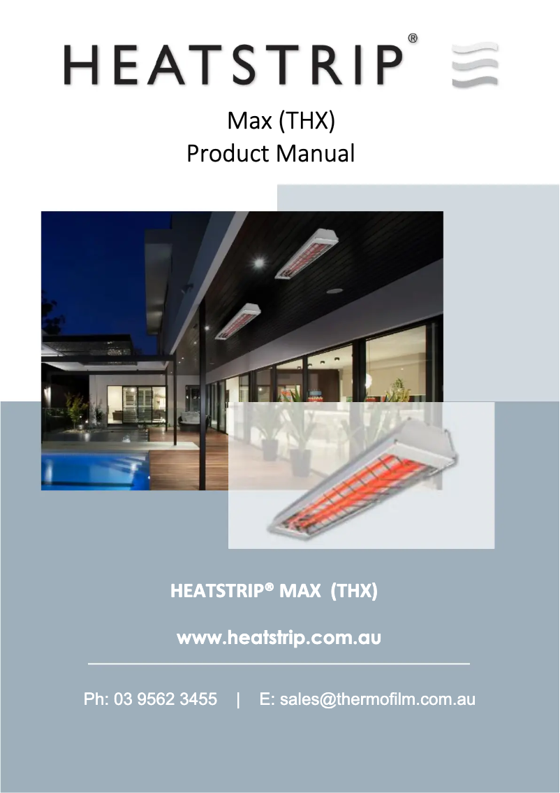 Page 1 de la notice Manuel utilisateur Heatstrip THX2400