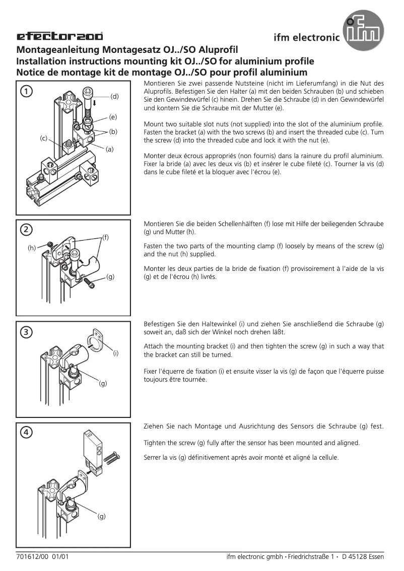 Page 1 de la notice Manuel utilisateur IFM E21003