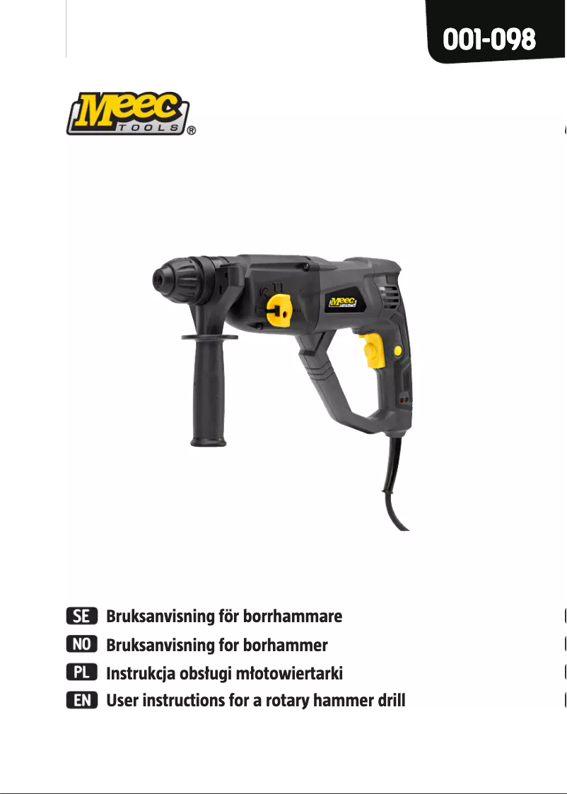 Page n°1 - Manuel utilisateur Meec Tools 001-098