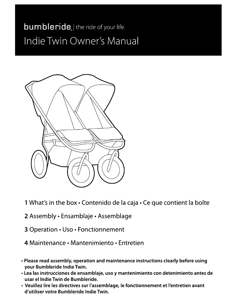 Page n°1 - Manuel utilisateur Bumbleride Indie Twin (2015)