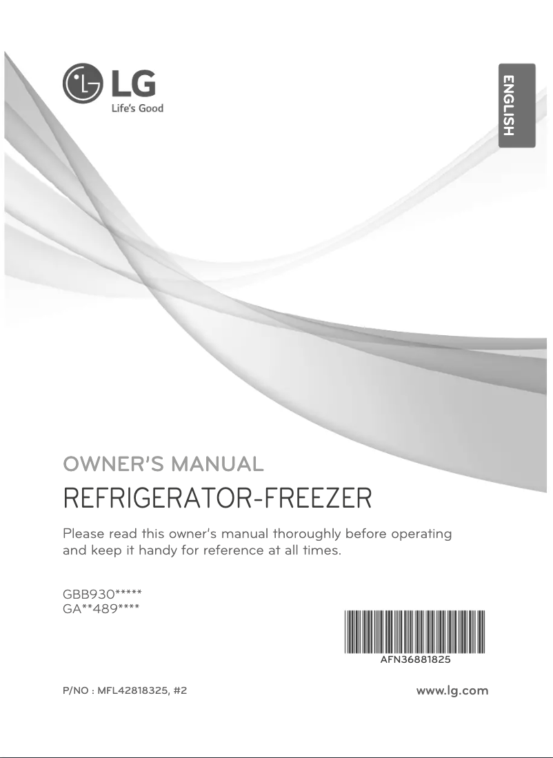 Page 1 de la notice Manuel utilisateur LG GBB930SWQZT