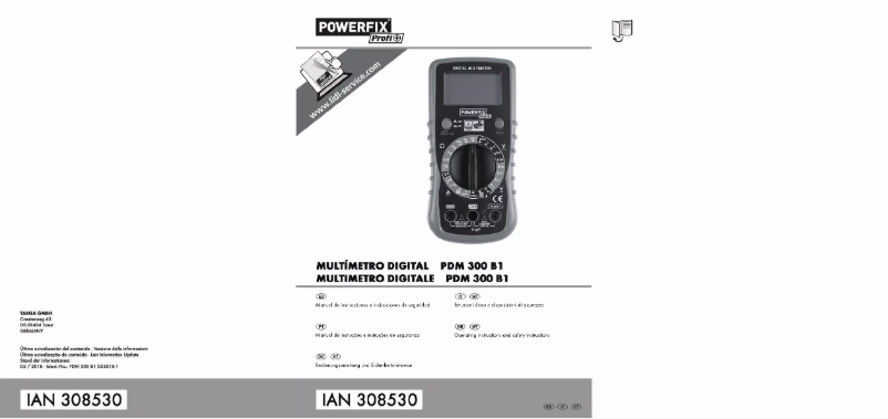 Page 1 de la notice Manuel utilisateur Powerfix PDM 300 B1