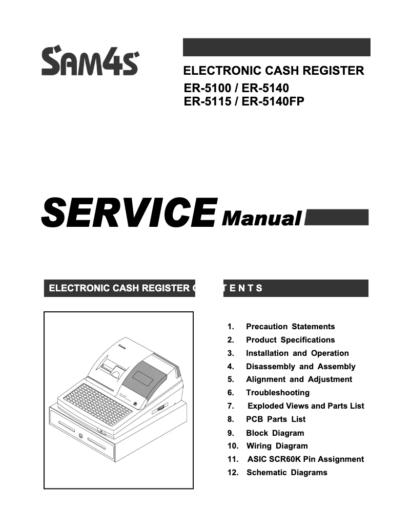 Page n°1 - Manuel utilisateur Sam4S ER-5140FP