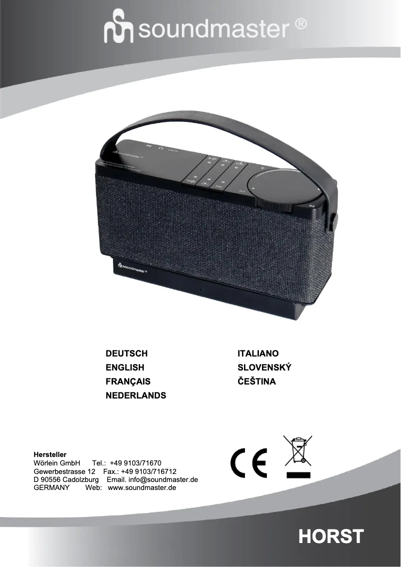 Image de la première page du manuel de l'appareil Horst