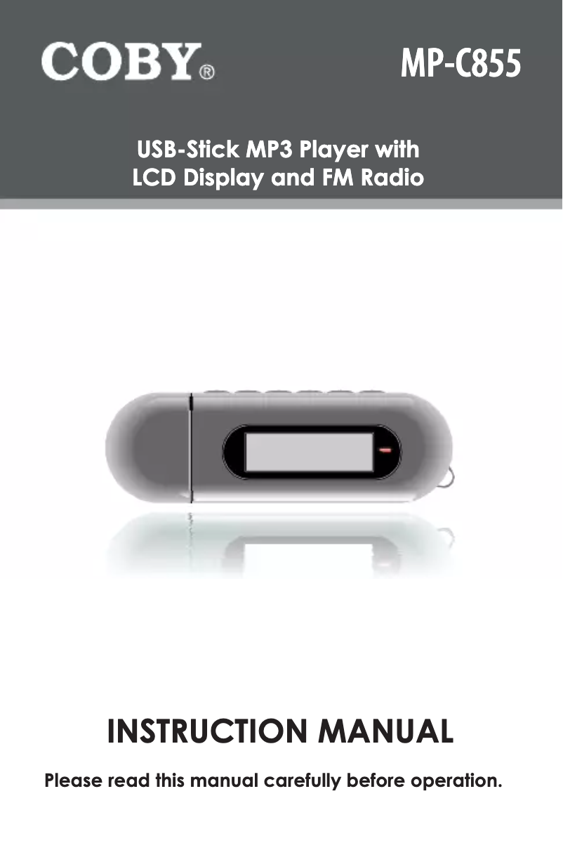 Página 1 del manual Manual de usuario Coby MP-C855