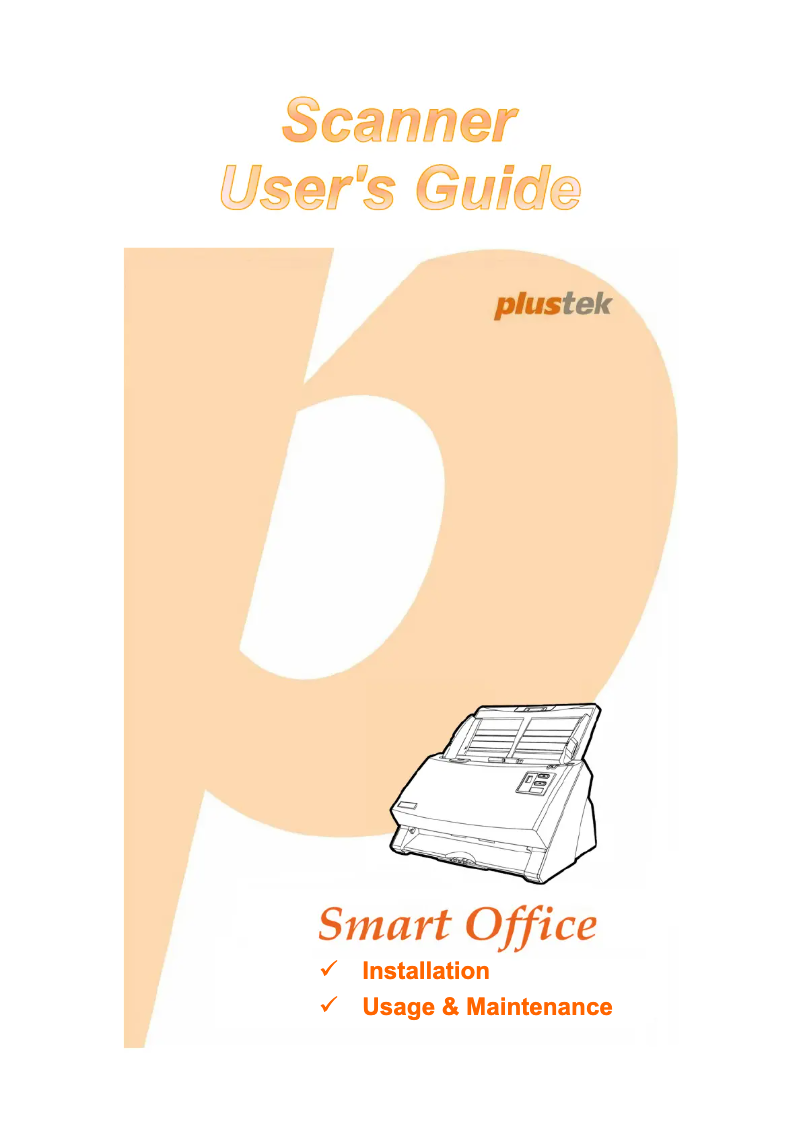 Page n°1 - Manuel utilisateur Plustek SmartOffice PS396 Plus