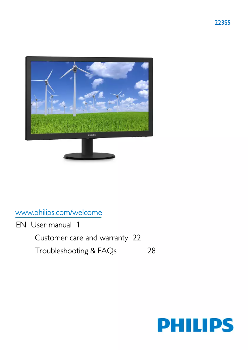 Image de la première page du manuel de l'appareil 223S5LSB