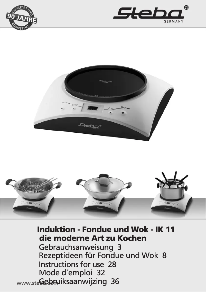 Page 1 de la notice Manuel utilisateur Steba IK 11 S