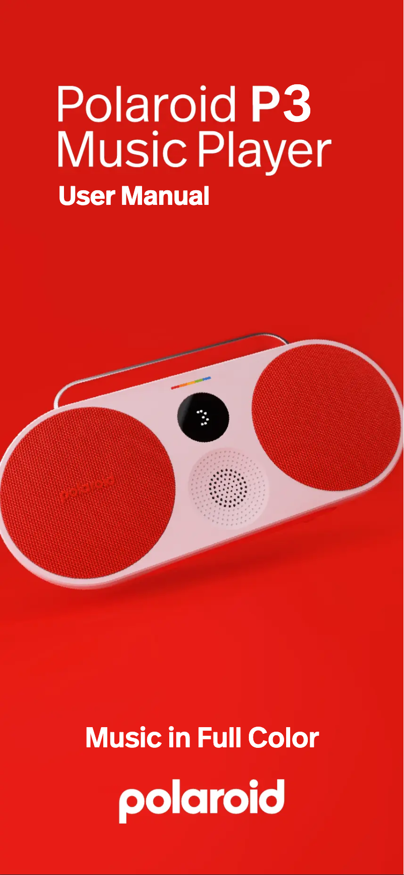 Image de la première page du manuel de l'appareil P3