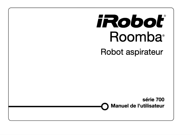 Page 1 of the manual User Manual iRobot Roomba 770