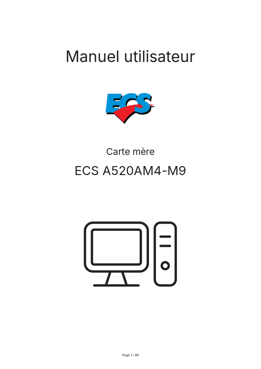Image de la première page du manuel de l'appareil A520AM4-M9