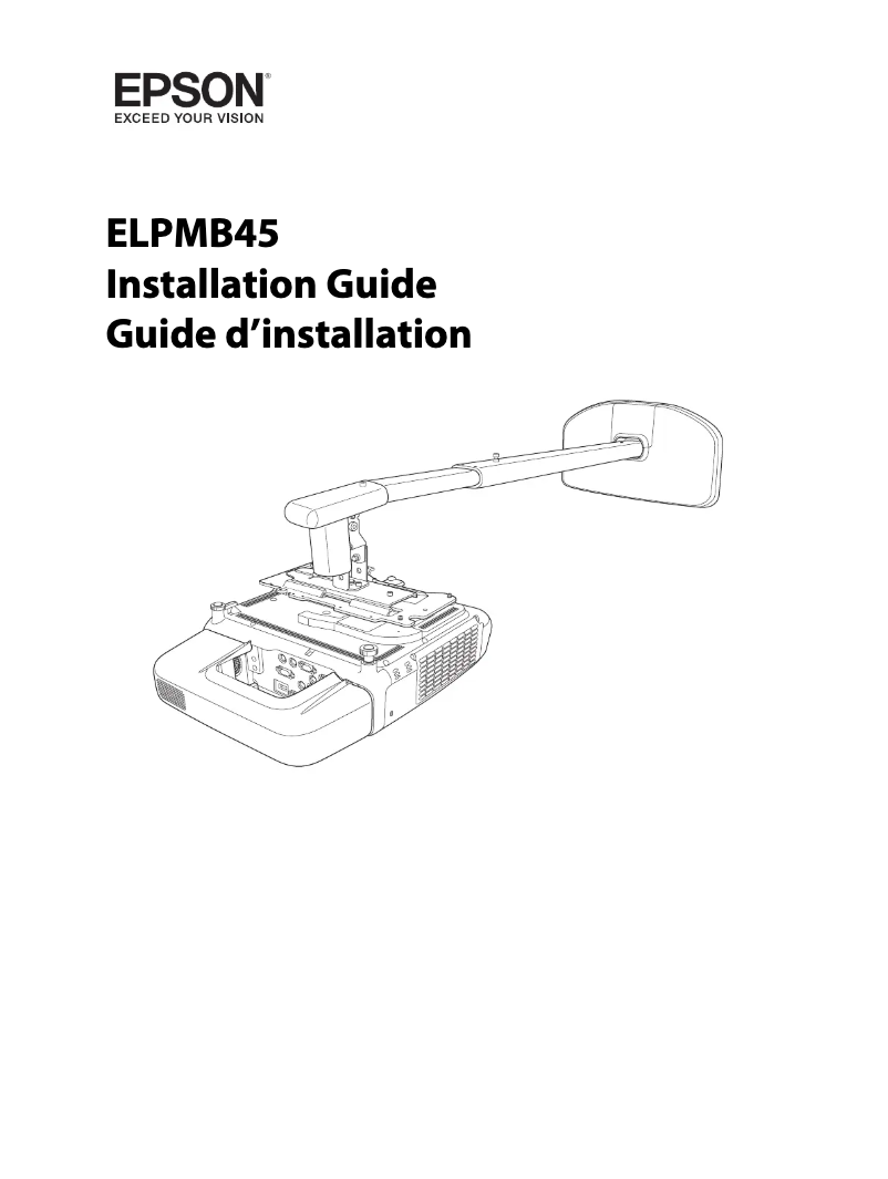 Page n°1 - Guide d'installation Epson PowerLite 525W