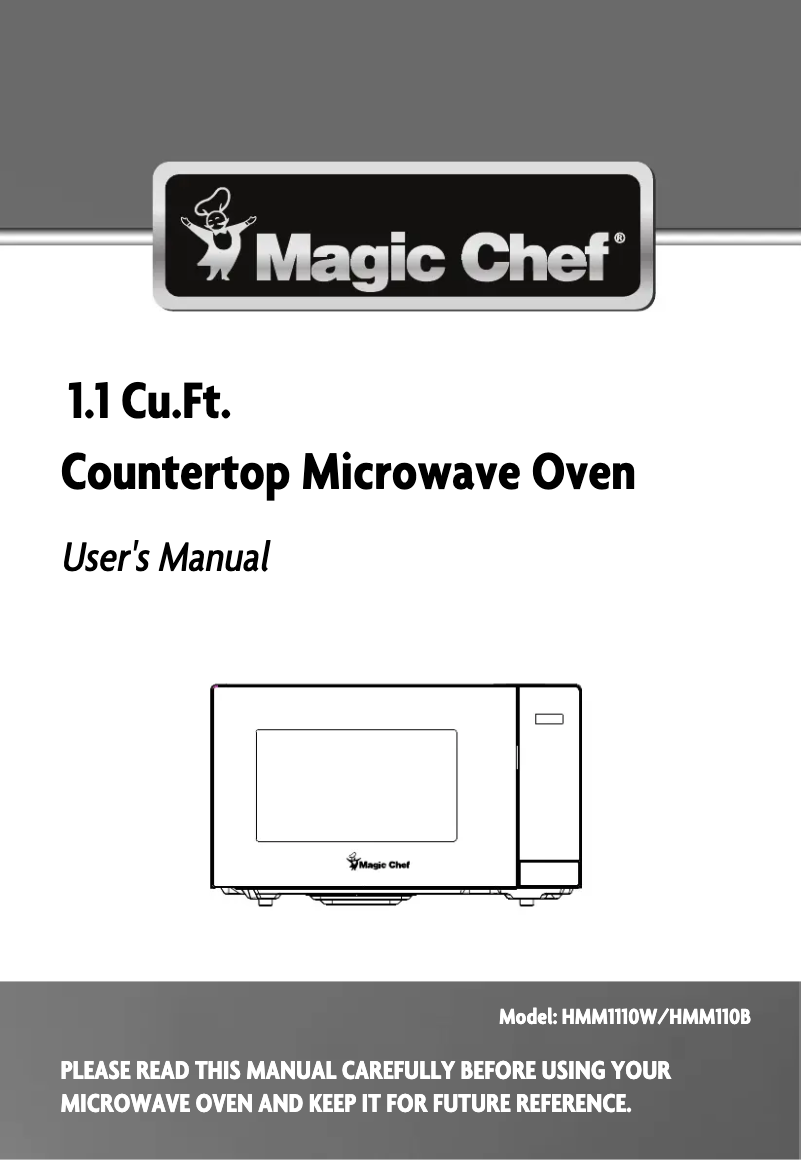 Page 1 de la notice Manuel utilisateur Magic Chef HMM1110B