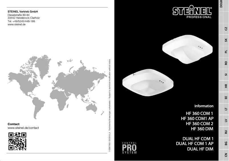 Page n°1 - Manuel utilisateur Steinel Dual HF COM1
