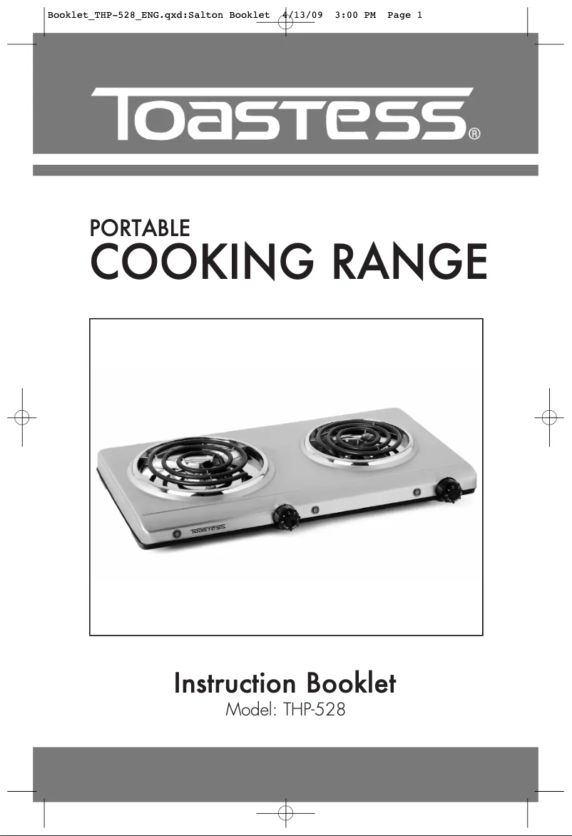 Page n°1 - Manuel utilisateur Toastess THP528