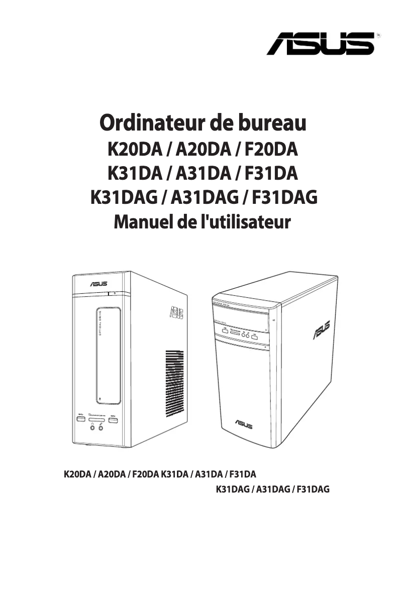 Image de la première page du manuel de l'appareil K20DA