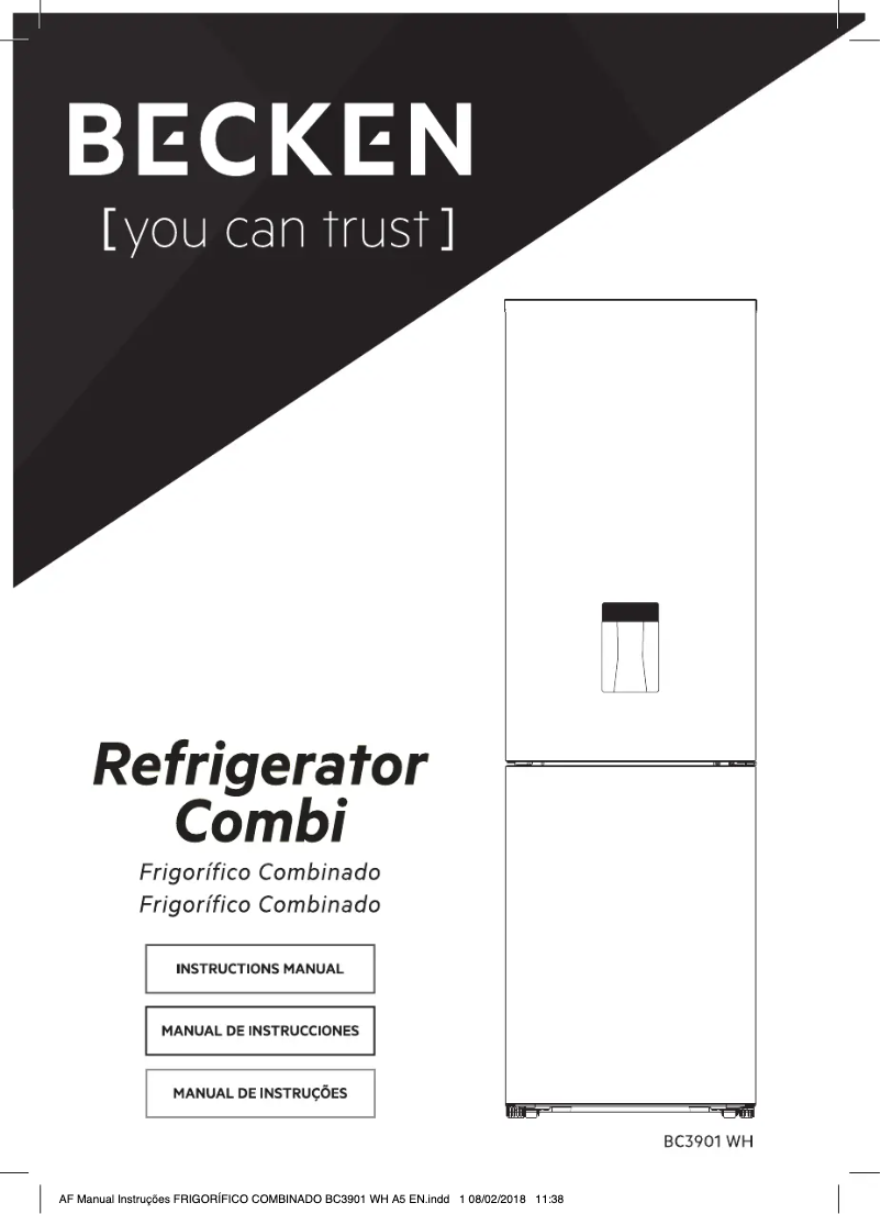 Page 1 de la notice Manuel utilisateur Becken BC3901 WH