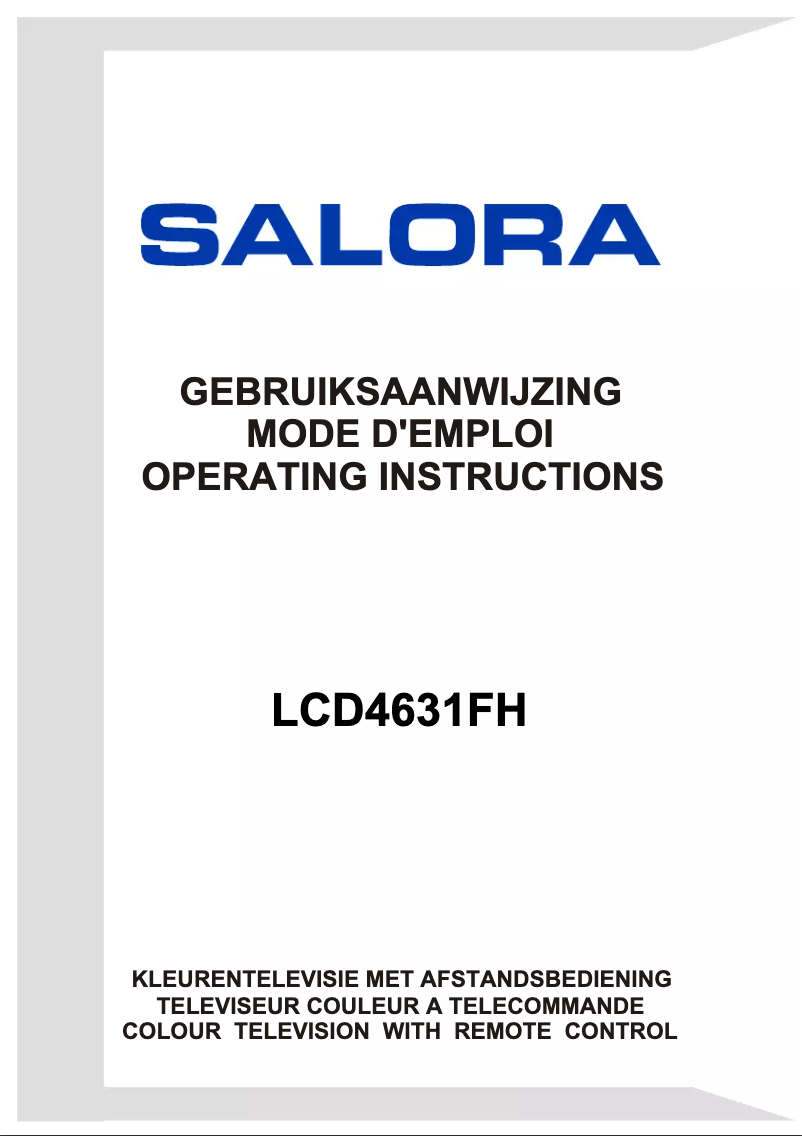Page 1 de la notice Manuel utilisateur Salora LCD4631FH