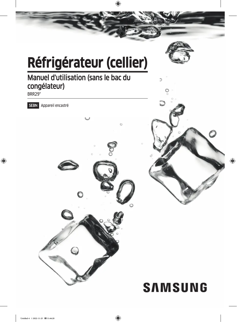 Page n°1 - Manuel utilisateur Samsung BRR29600EWW