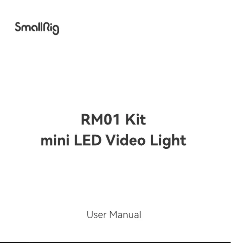 Image de la première page du manuel de l'appareil RM01