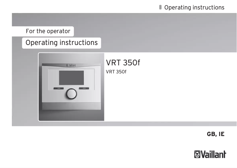 Image de la première page du manuel de l'appareil VRT 350f