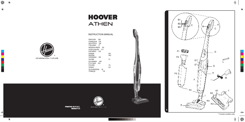 Page n°1 - Manuel utilisateur Hoover ATN 18 LI