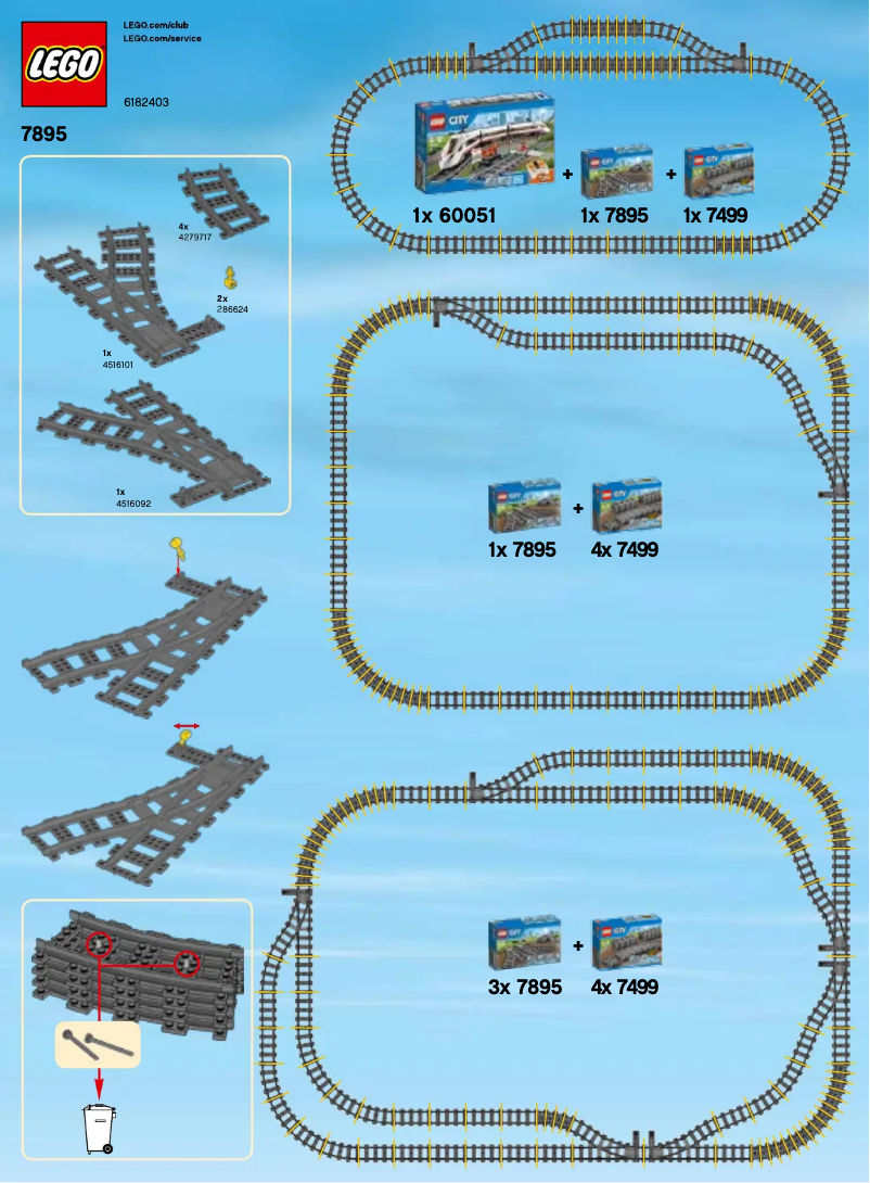 Page 1 de la notice Manuel utilisateur Lego City Trains 7895