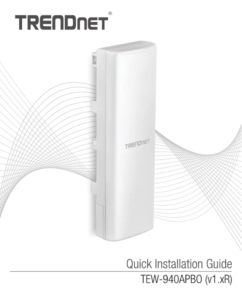 Page n°1 - Manuel utilisateur TRENDnet TEW-940APBO