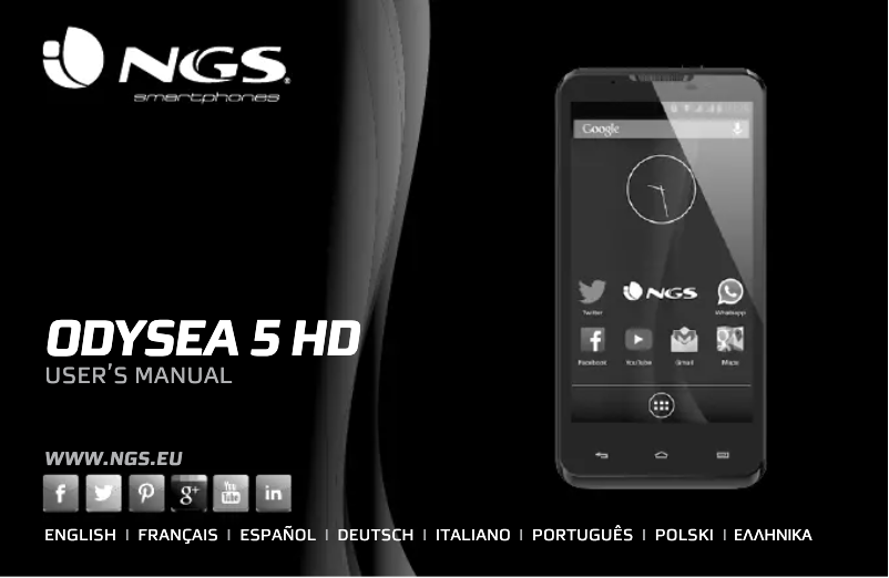 Page 1 de la notice Manuel utilisateur NGS Odysea 5 HD