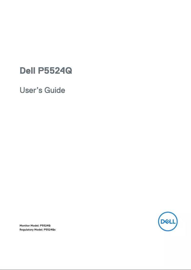Page 1 de la notice Manuel utilisateur Dell P5524Q