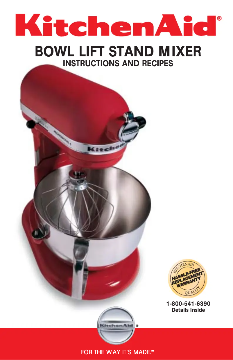 Page n°1 - Manuel d'utilisation et d'entretien KitchenAid Professional 600