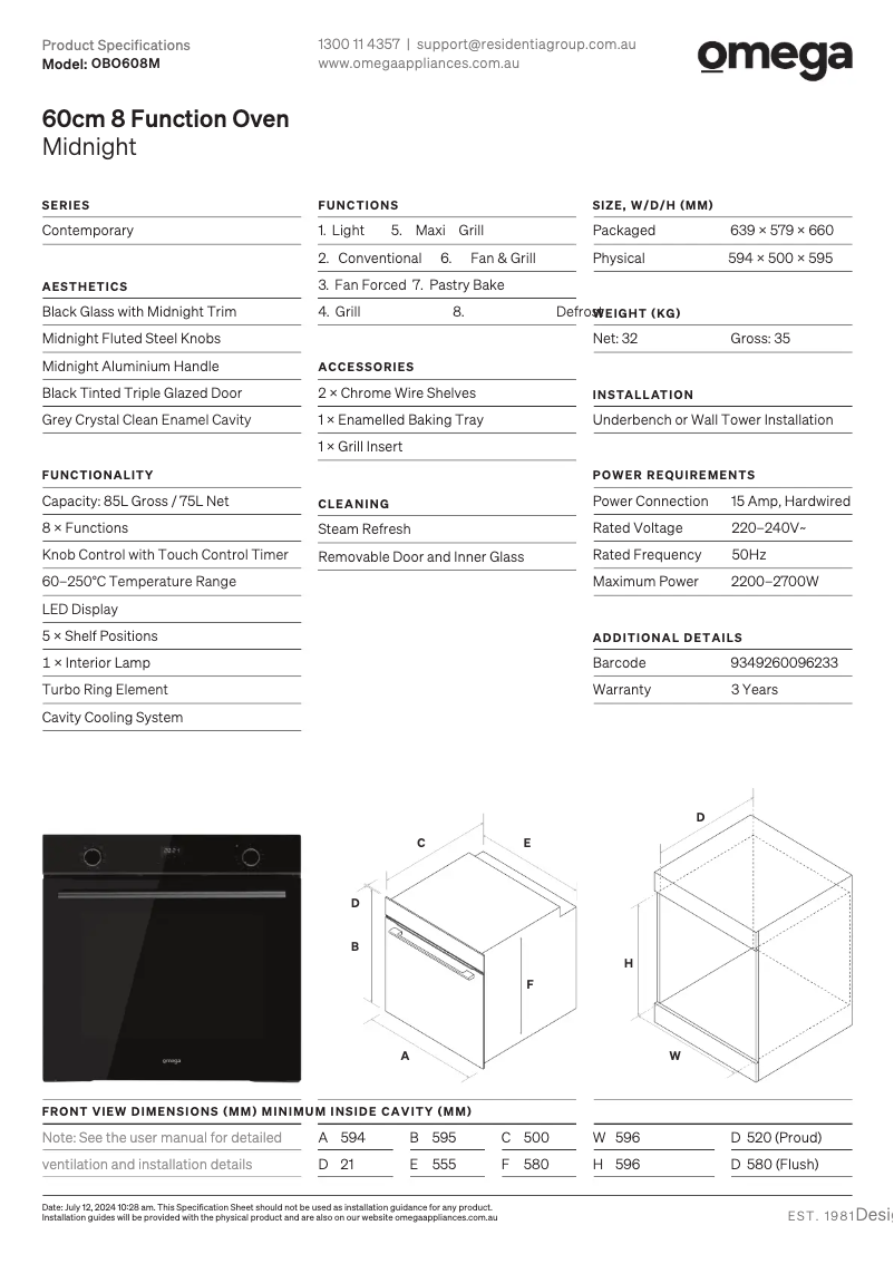 Image de la première page du manuel de l'appareil OBO608M
