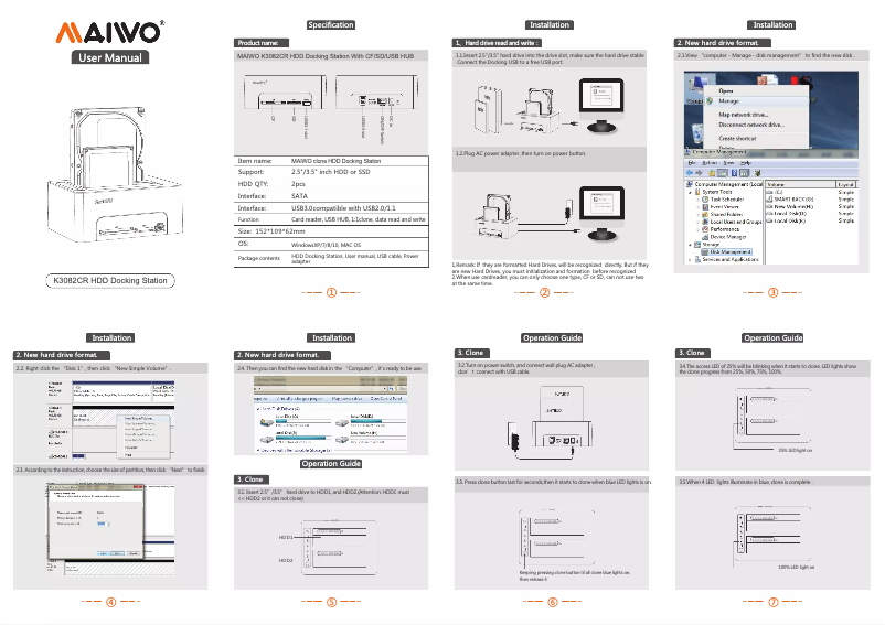 Page 1 de la notice Manuel utilisateur Deltaco K3082CR