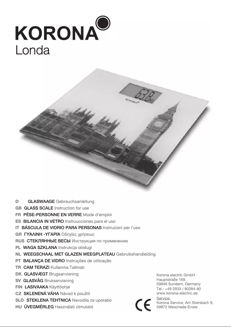 Page n°1 - Manuel utilisateur Korona Londa