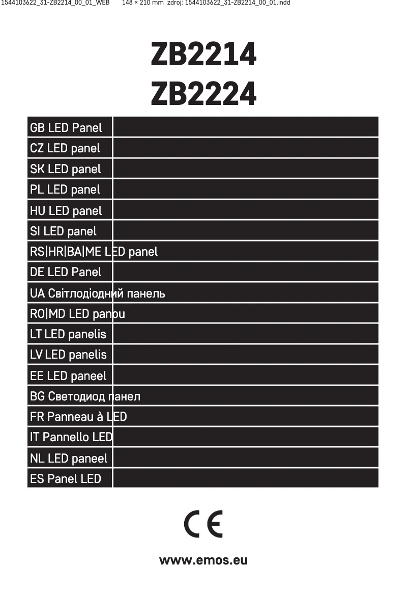 Page 1 de la notice Manuel utilisateur Emos ZB2214