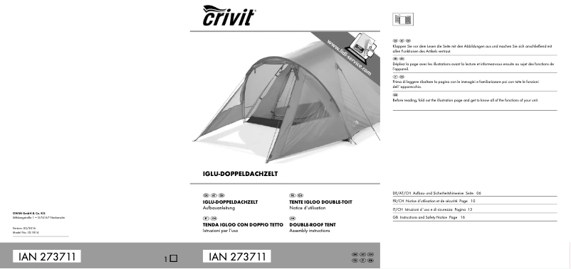 Página 1 del manual Manual de usuario Crivit IAN 96716