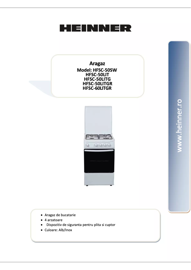 Image de la première page du manuel de l'appareil HFSC-60LITGR