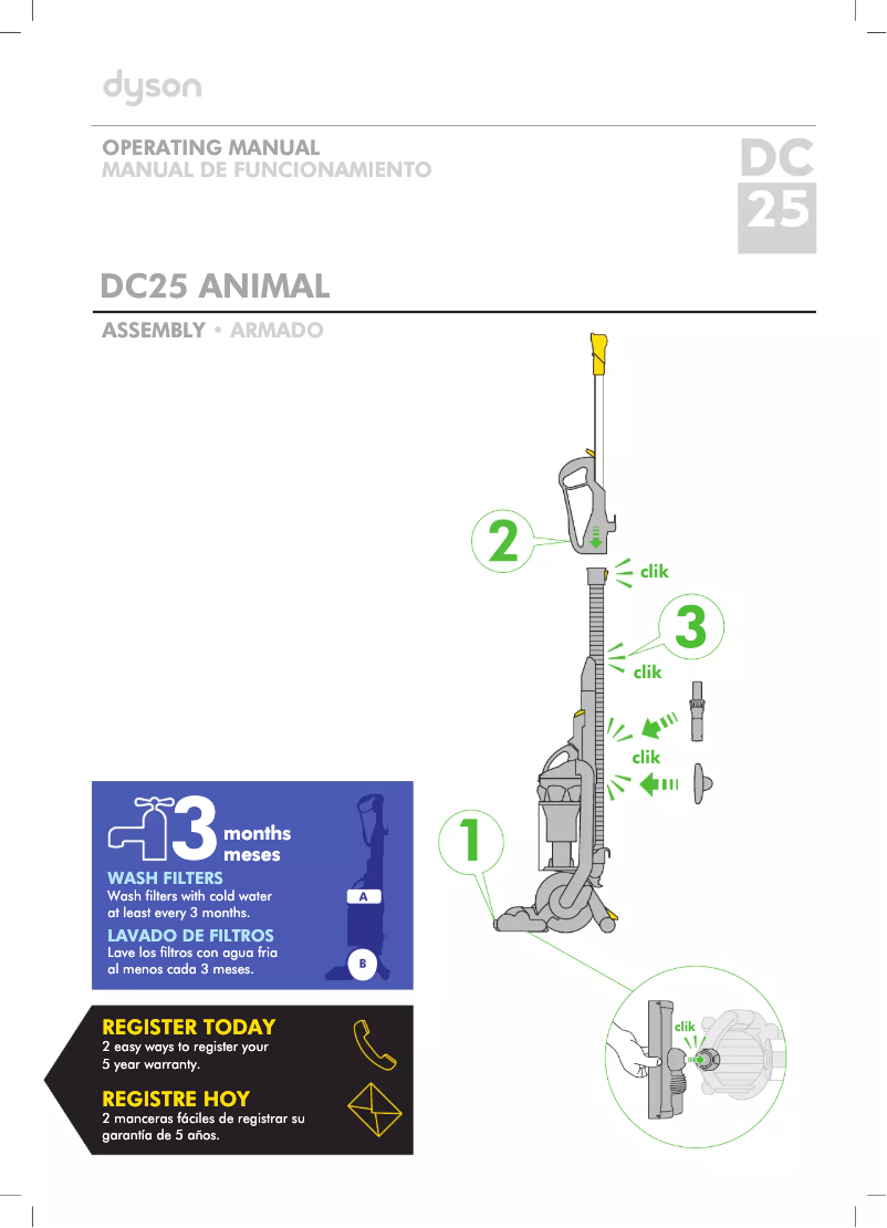 Page 1 de la notice Manuel utilisateur Dyson DC25 Animal