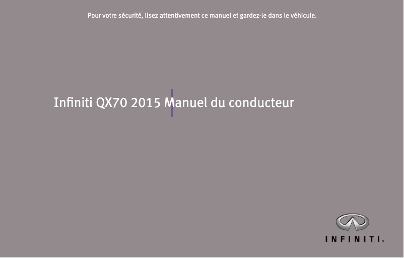 Imagen de la primera página del manual del dispositivo QX70 (2015)