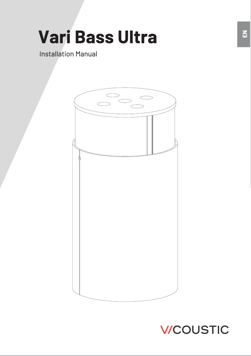 Page 1 de la notice Manuel utilisateur Vicoustic Vari Bass