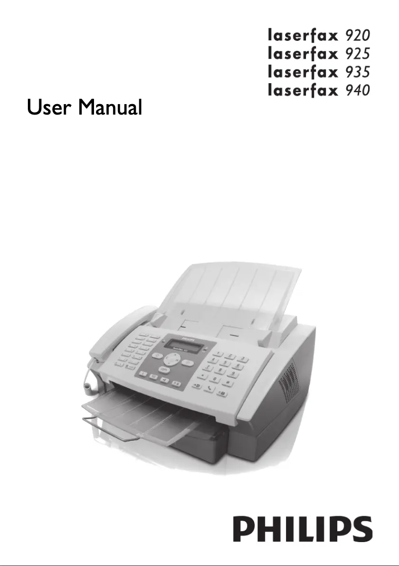 Página 1 del manual Manual de usuario Philips Laserfax 925