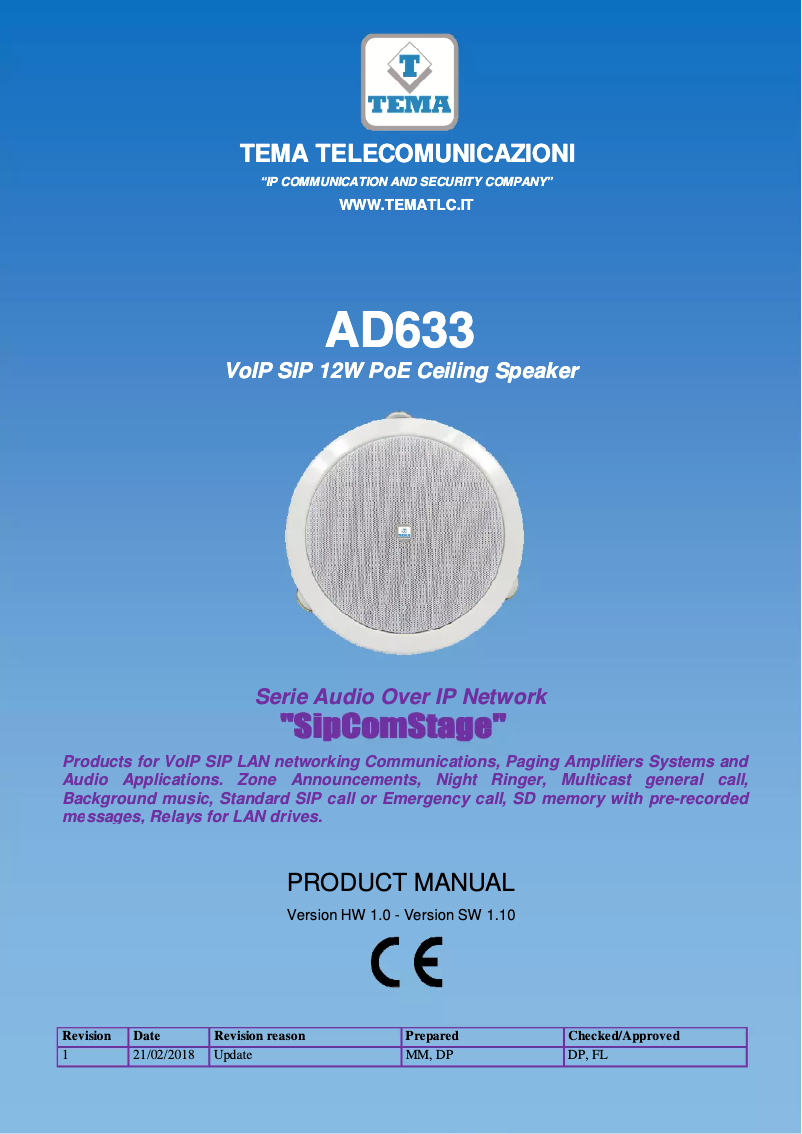 Image de la première page du manuel de l'appareil AD633