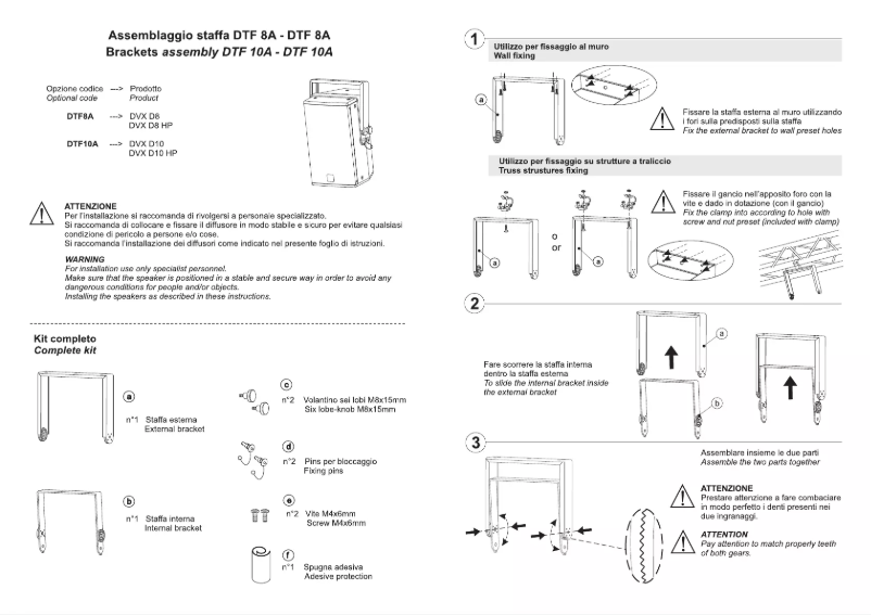 Página 1 del manual Manual de usuario DB Technologies DTF 10A