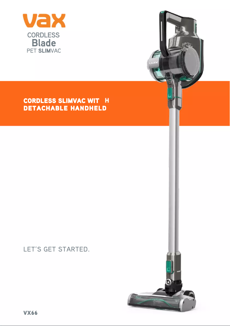 Page 1 de la notice Manuel utilisateur Vax Blade Pet SlimVac VX66