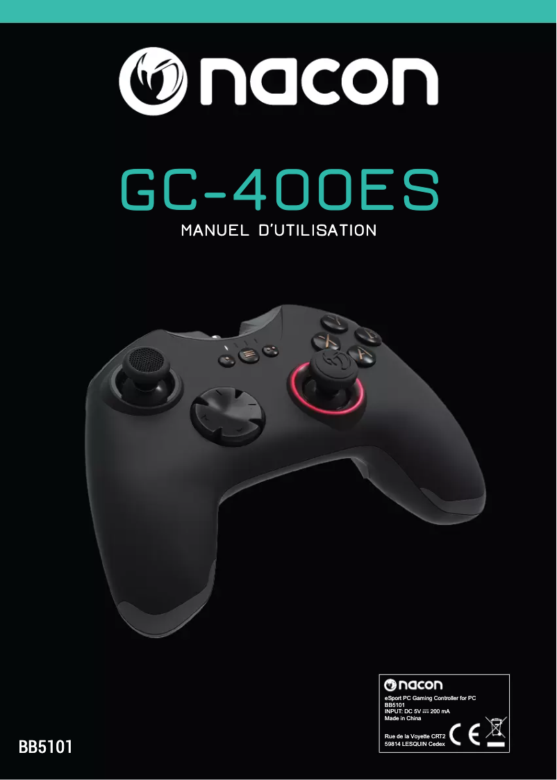 Image de la première page du manuel de l'appareil GC-400ES